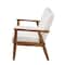 Baxton Studio Stratton Mid-Century Modern Cream Boucle Fabric and Walnut Brown Finished Wood Loveseat 228-12961-ZORO - alternate 7